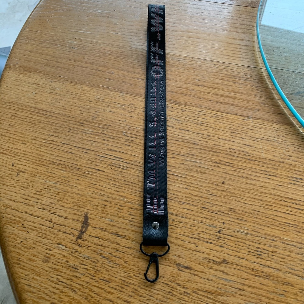 black off-white lanyard (long version)